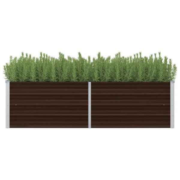 HomeDiscount-Garden Raised Bed Brown 160x40x45 cm Galvanised Steel