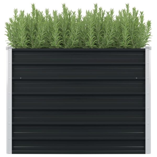 HomeDiscount-Raised Garden Bed Anthracite 100x100x77 cm Galvanised Steel