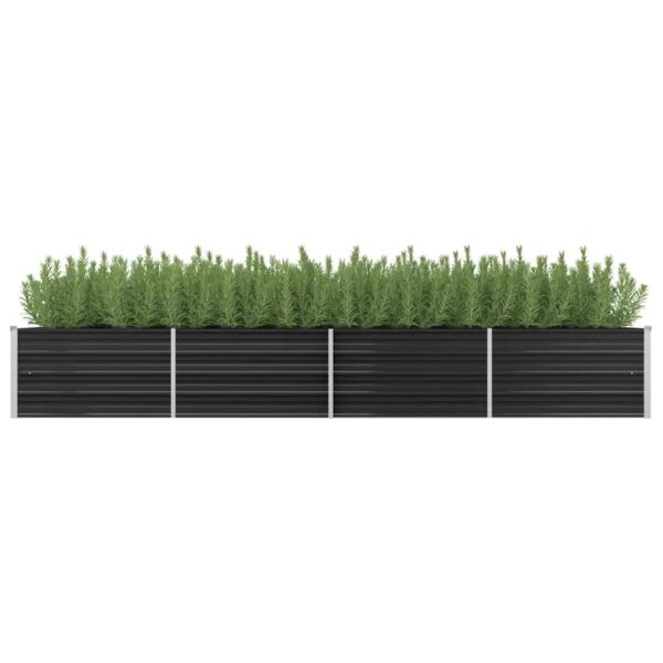 HomeDiscount-Garden Raised Bed Anthracite 320x80x45 cm Galvanised Steel