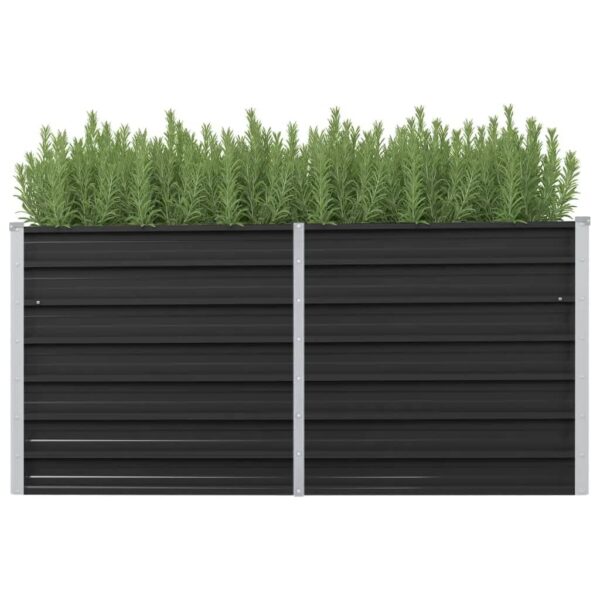 HomeDiscount-Garden Raised Bed Anthracite 160x40x77 cm Galvanised Steel