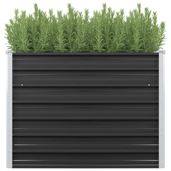 HomeDiscount-Garden Raised Bed Anthracite 100x40x77 cm Galvanised Steel