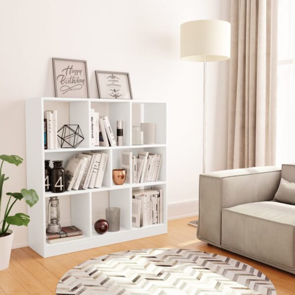 HomeDiscount-Book Cabinet White 97.5x29.5x100 cm Engineered Wood