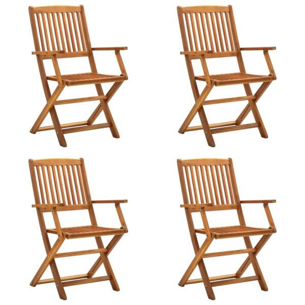 HomeDiscount-Folding Outdoor Chairs 4 pcs Solid Acacia Wood