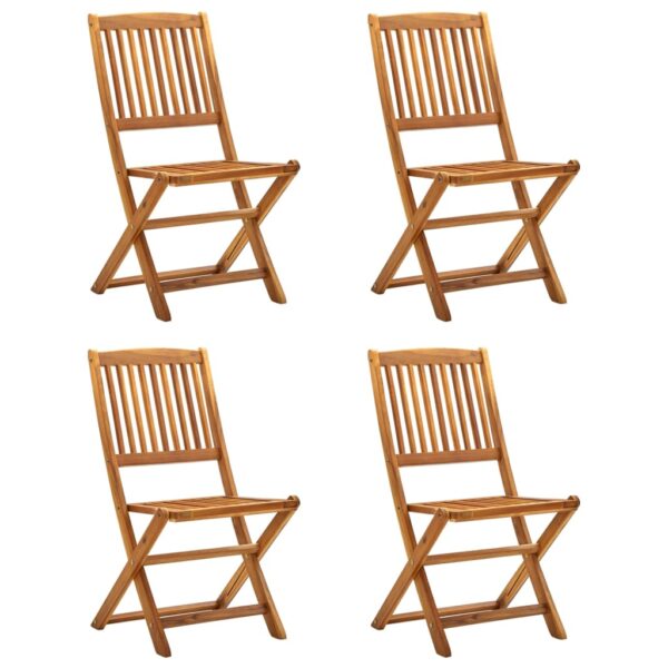 HomeDiscount-Folding Outdoor Chairs 4 pcs Solid Acacia Wood