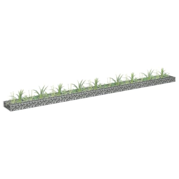 HomeDiscount-Gabion Raised Bed Galvanised Steel 360x30x10 cm