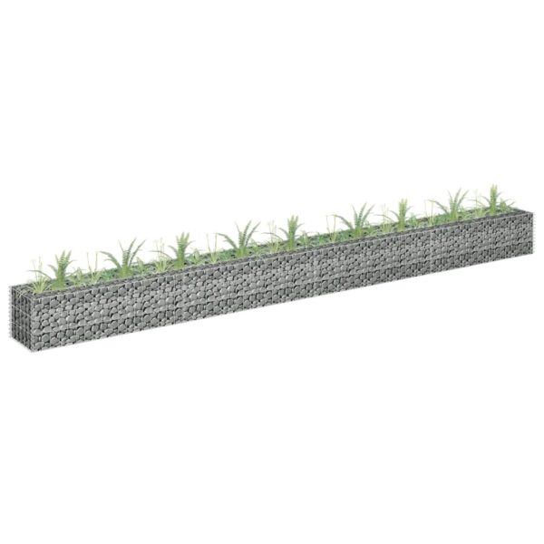 HomeDiscount-Gabion Raised Bed Galvanised Steel 360x30x30 cm