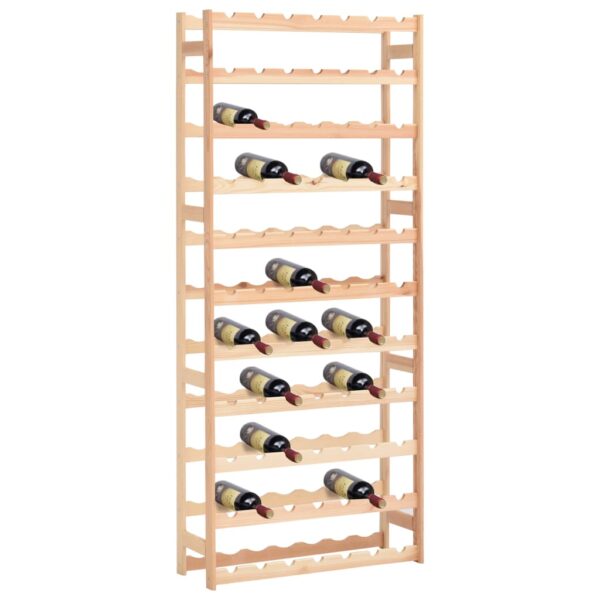 HomeDiscount-Wine Rack for 77 Bottles Solid Wood Pine