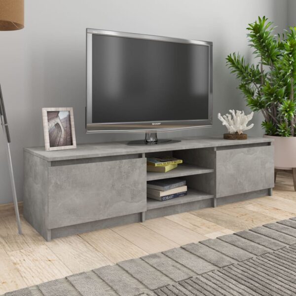 HomeDiscount-TV Cabinet Concrete Grey 140x40x35.5 cm Engineered Wood