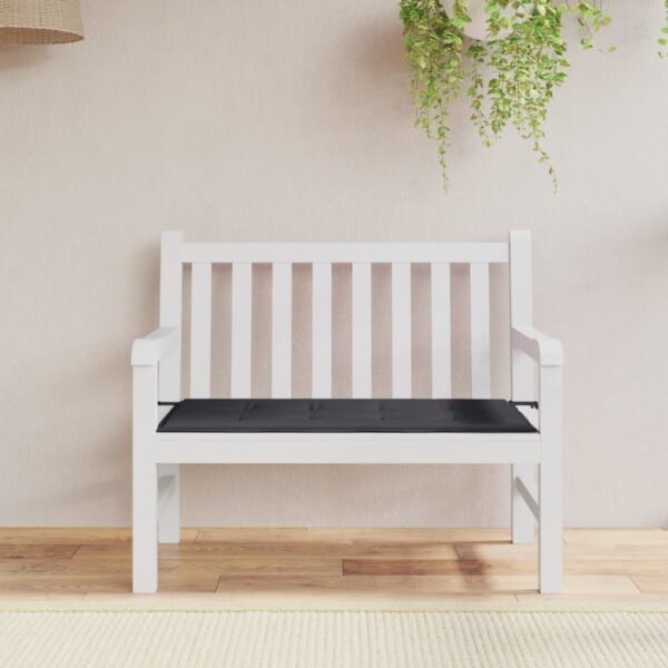 HomeDiscount-Garden Bench Cushion Black 120x50x3 cm Oxford Fabric