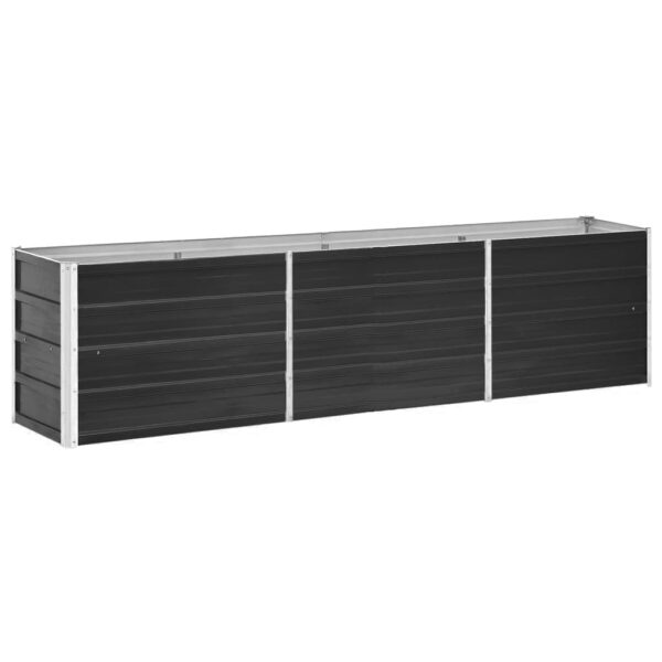 HomeDiscount-Garden Raised Bed Galvanised Steel 240x40x45 cm Anthracite