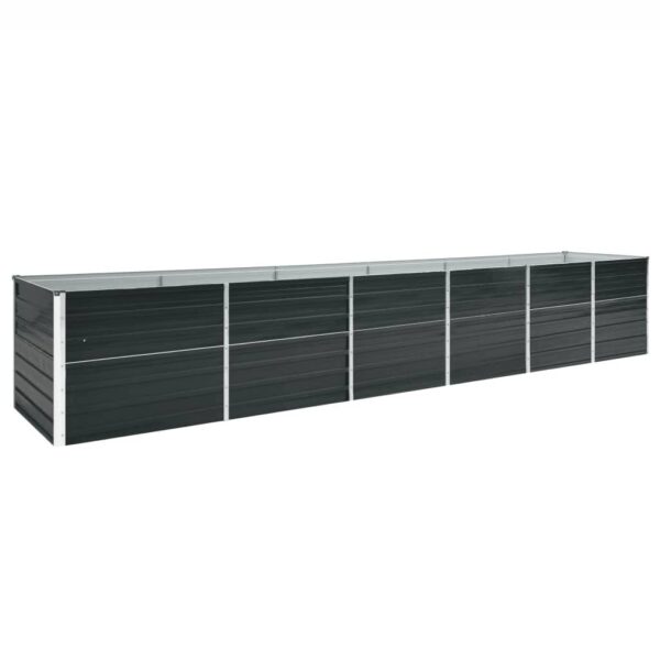 HomeDiscount-Garden Raised Bed Galvanised Steel 480x80x77 cm Anthracite