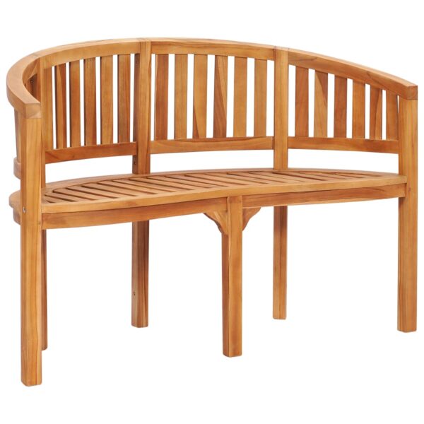 HomeDiscount-Banana Bench 120 cm Solid Teak Wood