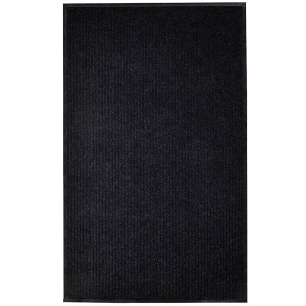 HomeDiscount-Door Mat Black 117x220 cm PVC