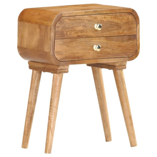 HomeDiscount-Bedside Cabinet 43x30x58 cm Solid Mango Wood