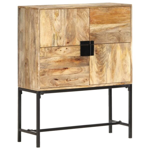 HomeDiscount-Highboard 80x30x100 cm Solid Mango Wood