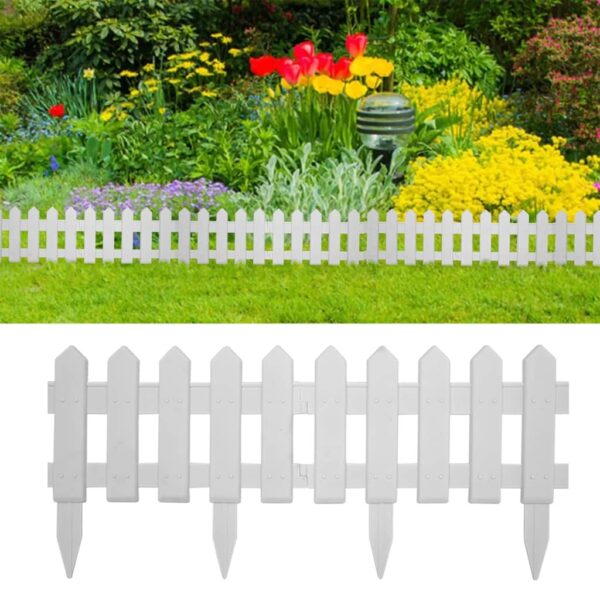 HomeDiscount-Lawn Edgings 25 pcs White 10 m PP