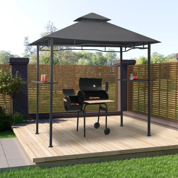 HomeDiscount-BBQ Gazebo 240x150x255 cm Anthracite Steel