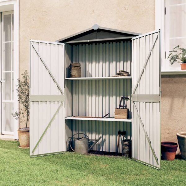 HomeDiscount-Garden Shed Anthracite 116x45x175 cm Galvanised Steel