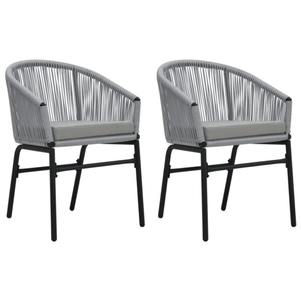 HomeDiscount-Garden Chairs 2 pcs Anthracite PE Rattan