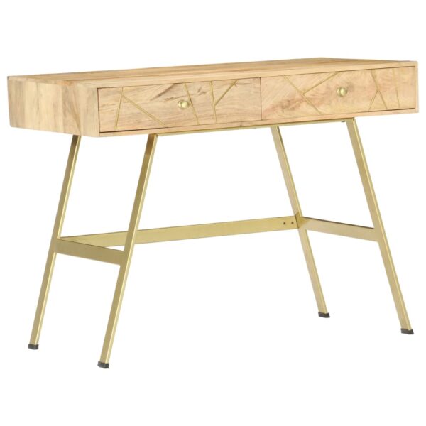 HomeDiscount-Writing Desk with Drawers 100x55x75 cm Solid Mango Wood