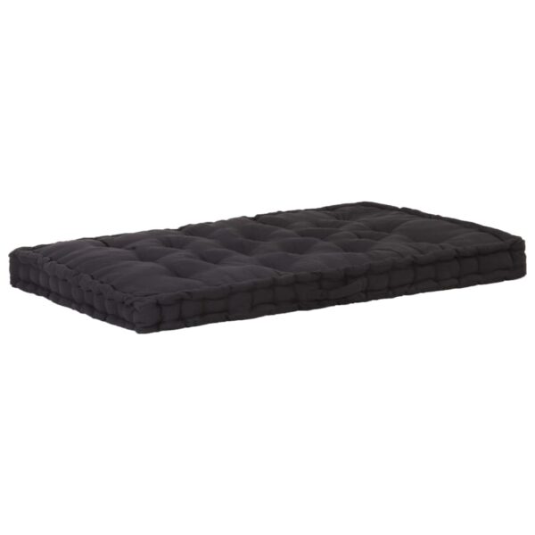 HomeDiscount-Pallet Floor Cushion Cotton 120x80x10 cm Black