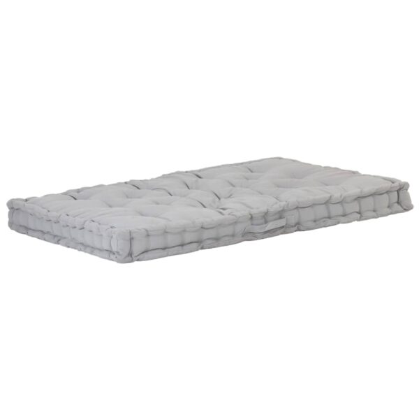 HomeDiscount-Pallet Floor Cushion Cotton 120x80x10 cm Grey