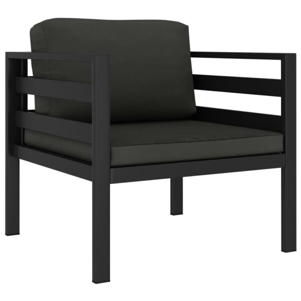 HomeDiscount-Single Sofa with Cushions Aluminium Anthracite