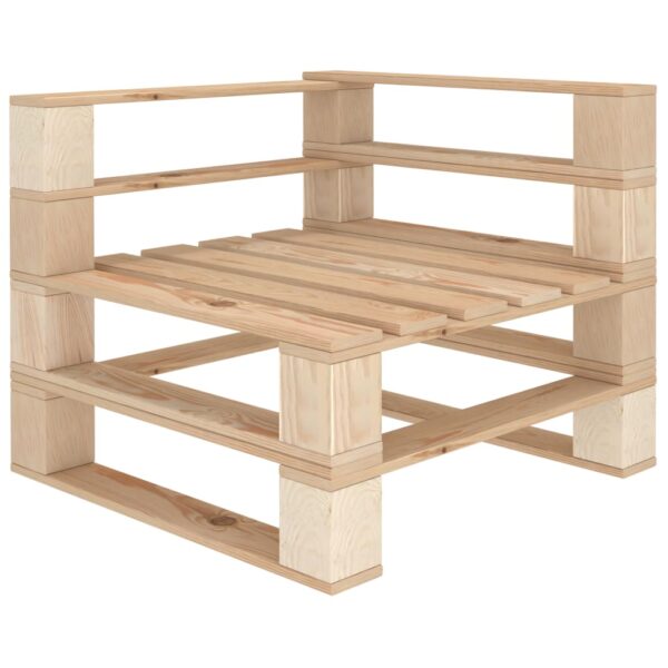 HomeDiscount-Garden Pallet Corner Sofa Wood