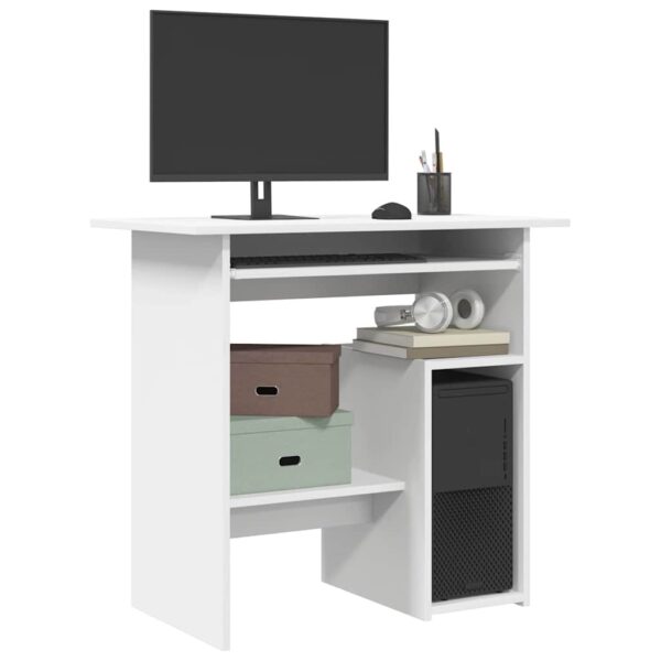 HomeDiscount-Desk White 80x45x74 cm Engineered Wood