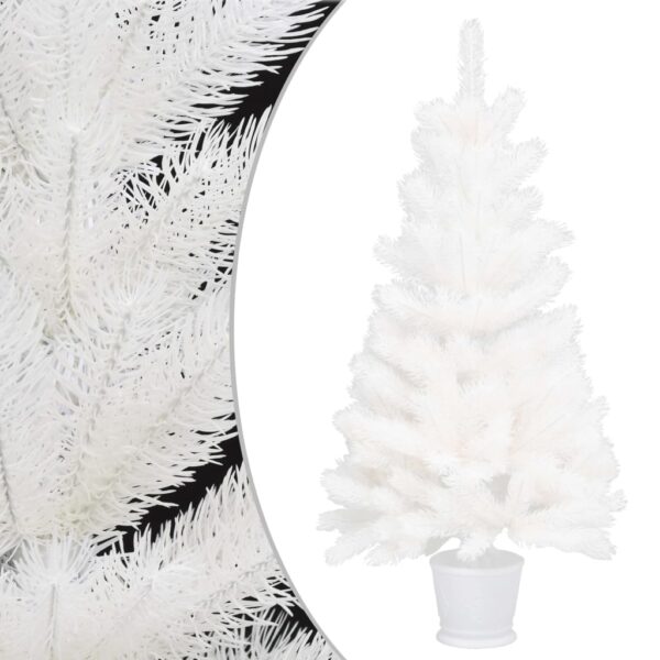 HomeDiscount-Artificial Christmas Tree Lifelike Needles White 90 cm