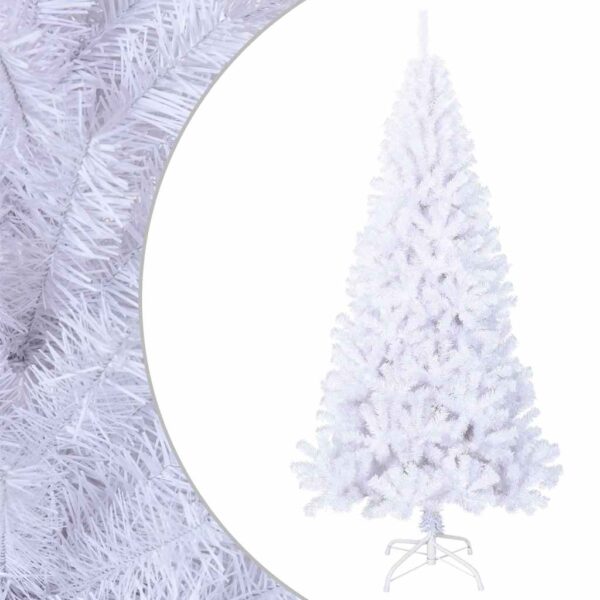 HomeDiscount-Artificial Christmas Tree with Thick Branches White 180 cm PVC