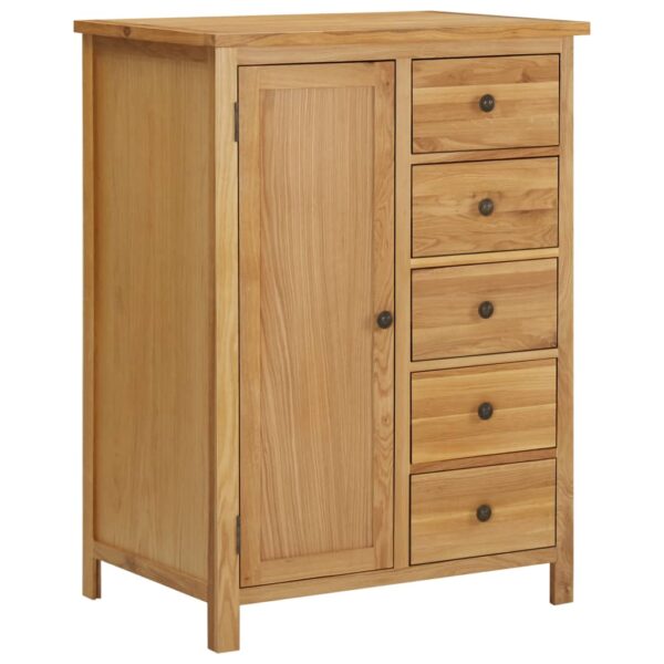 HomeDiscount-Wardrobe 76x52x105 cm Solid Oak Wood