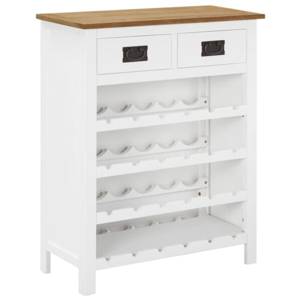 HomeDiscount-Wine Cabinet 72x32x90 cm Solid Oak Wood