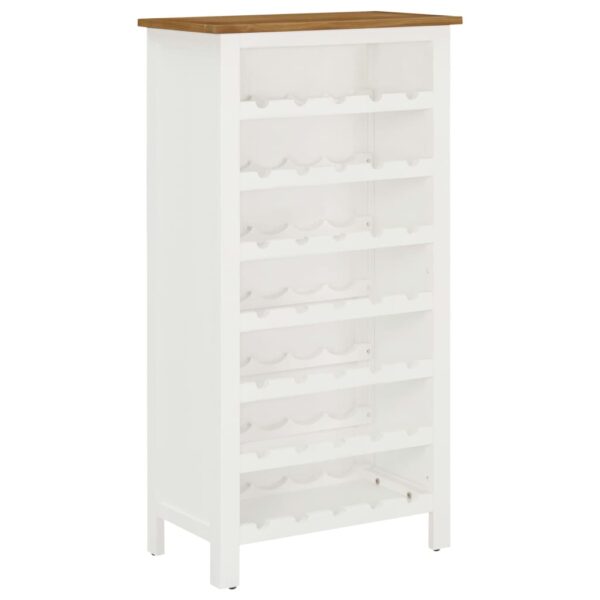 HomeDiscount-Wine Cabinet 56x32x110 cm Solid Oak Wood