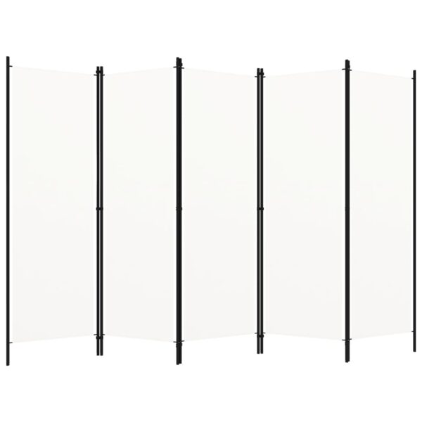 HomeDiscount-5-Panel Room Divider White 250x180 cm