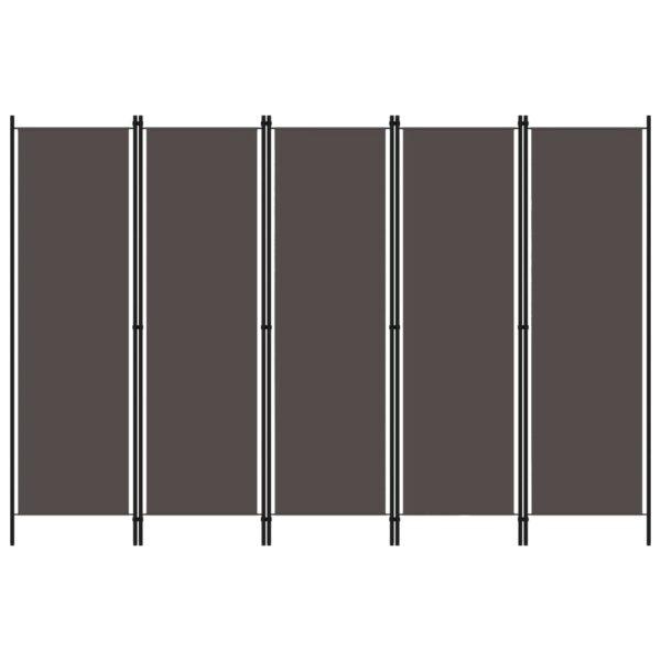 HomeDiscount-5-Panel Room Divider Anthracite 250x180 cm