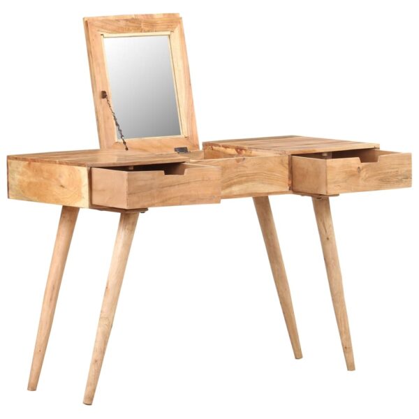 HomeDiscount-Dressing Table with Mirror 112x45x76 cm Solid Acacia Wood