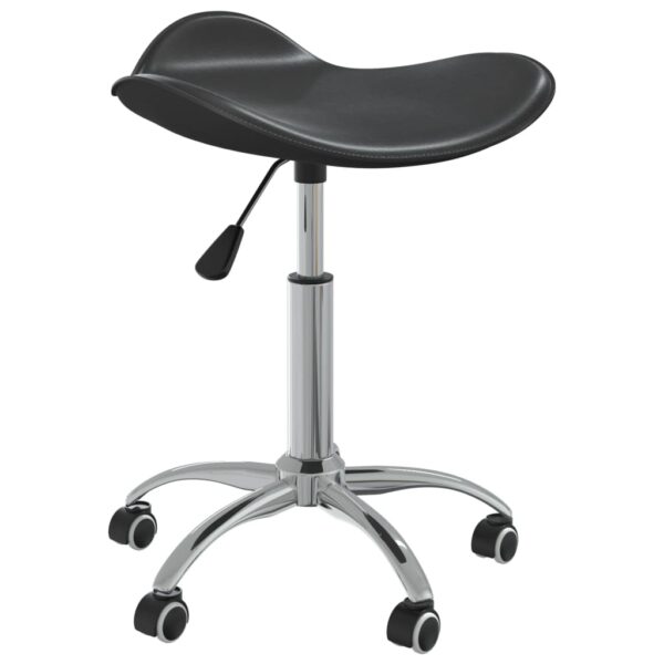 HomeDiscount-Salon Spa Stool Black Faux Leather