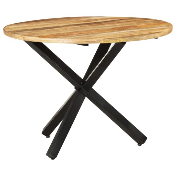 HomeDiscount-Dining Table Round 100x100x75 cm Rough Mango Wood