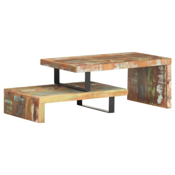 HomeDiscount-2 Piece Coffee Table Set Solid Reclaimed Wood