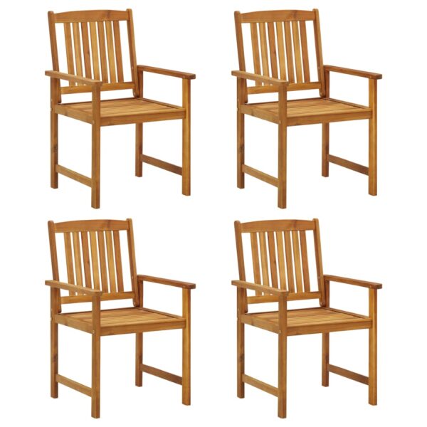 HomeDiscount-Garden Chairs 4 pcs Solid Acacia Wood