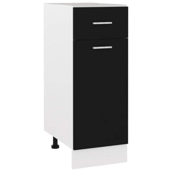 HomeDiscount-Drawer Bottom Cabinet Black 30x46x81.5 cm Engineered Wood