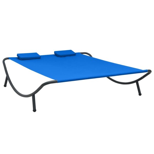 HomeDiscount-Outdoor Lounge Bed Fabric Blue