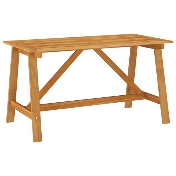 HomeDiscount-Garden Dining Table 140x70x73.5 cm Solid Acacia Wood