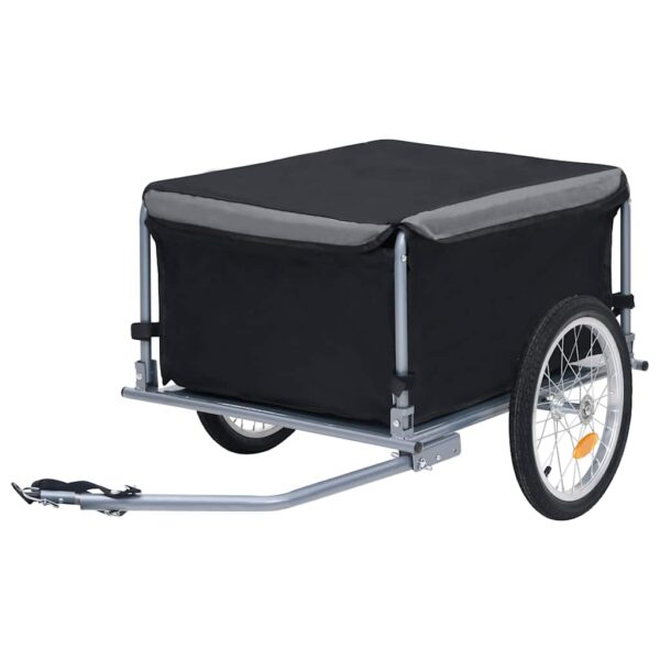 HomeDiscount-Bike Trailer Black and Grey 65 kg