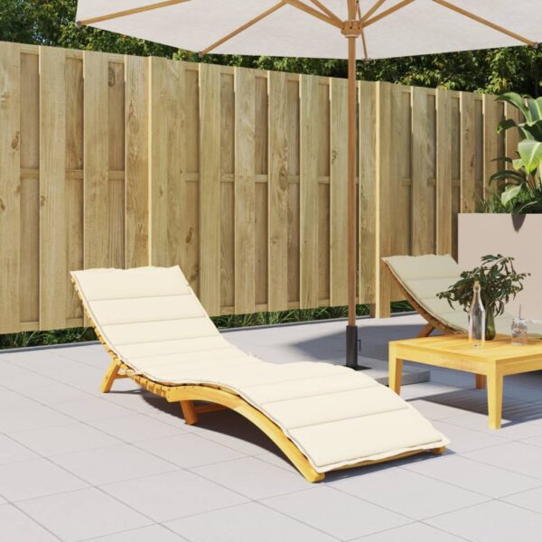 HomeDiscount-Sun Lounger Cushion Cream 200x50x3cm Oxford Fabric