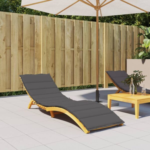 HomeDiscount-Sun Lounger Cushion Anthracite 200x70x3cm Oxford Fabric