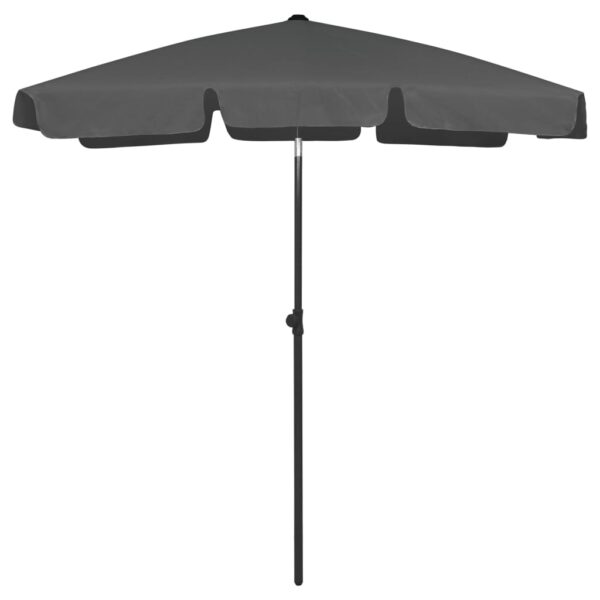 HomeDiscount-Beach Parasol Anthracite 180x120 cm