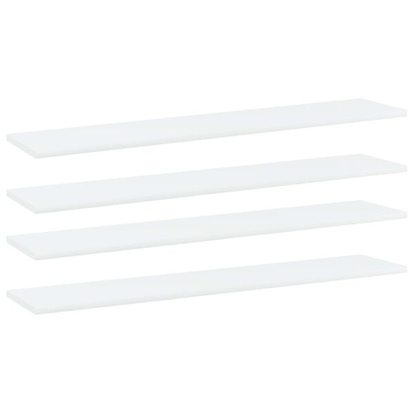 HomeDiscount-Bookshelf Boards 4 pcs White 100x20x1.5 cm Engineered Wood