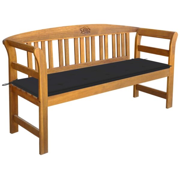 HomeDiscount-Garden Bench with Cushion 157 cm Solid Acacia Wood